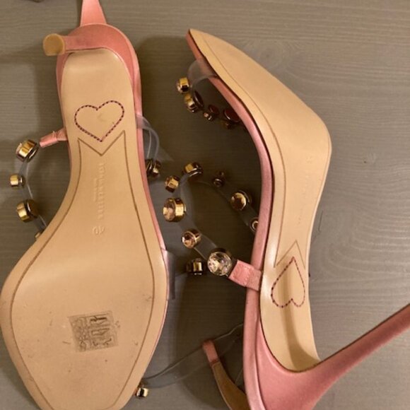 Sophia Webster pink satin rhinestone sandals, size 41 - Picture 3 of 3
